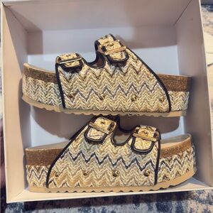 Elegant Gold Platform Sandals